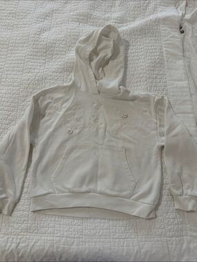 GAP Cream Embroidered Hooded Sweatshirt